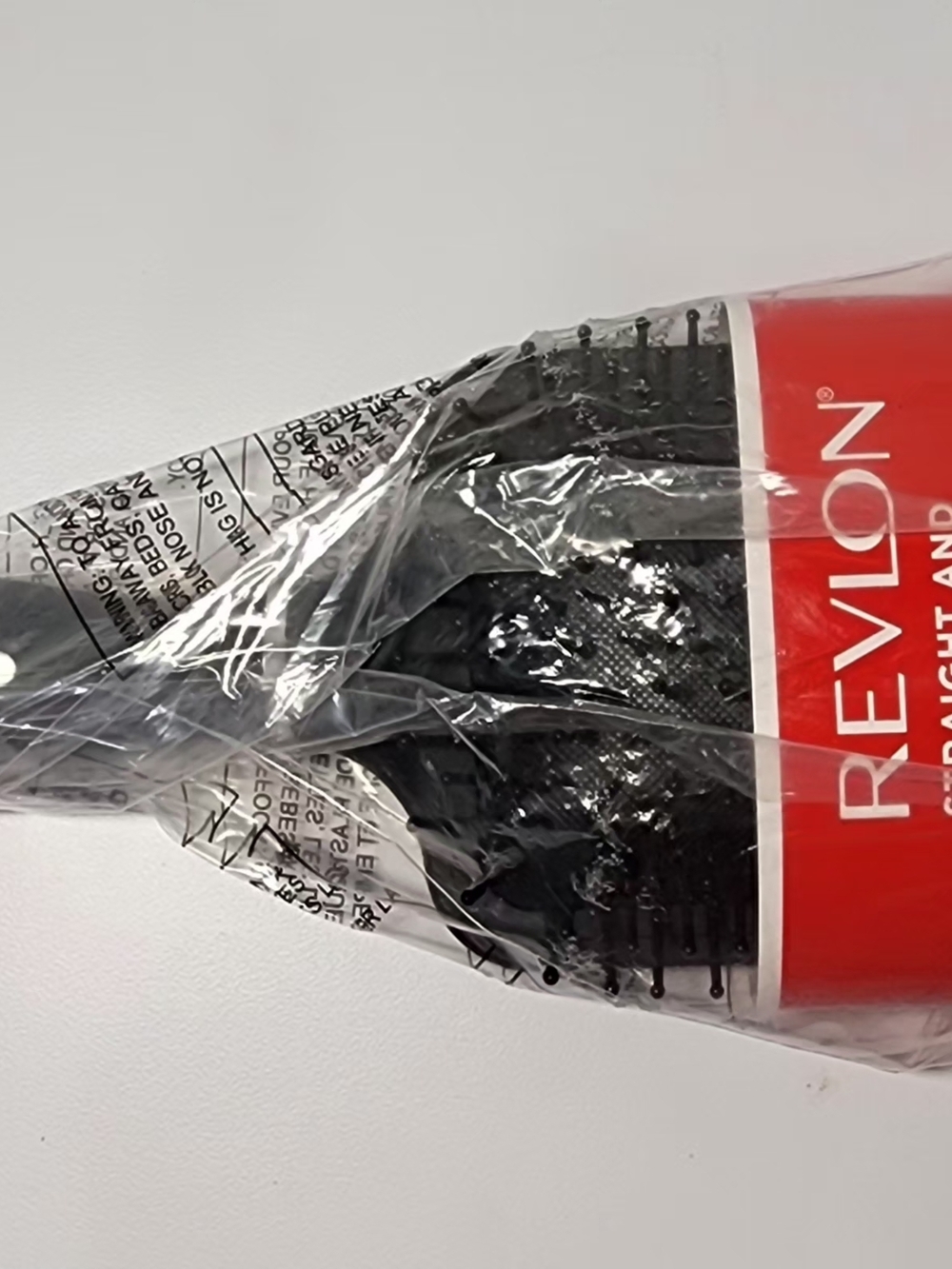 Revlon Straight and Smooth Paddle Brush Soft Feel Black Square All Hair Types - Picture 2 of 16
